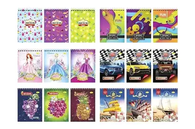 Блокнот А6, 80 арк., посипка, пружина зверху купити