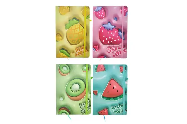 Блокнот на гумці Fruits А5 13.6×20.8 см,80 арк.,тверда обкладинка купити