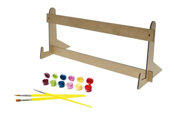 Набір для розпису по номерах 30х40 см QB900-083 "Ведмежа і Дощ" з дерев'яною підставкою qbee купити недорого в Україні, фото 3