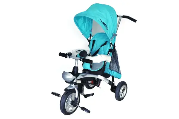 OUTLET Велосипед 3-колісний з ручкою і функцією повороту сидіння TURBO TRIKE М3212А(фіолетовий,бірюзовий) купити недорого в Україні, фото 2