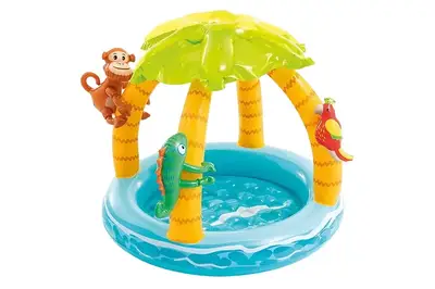 Басейн INTEX дитячий Тропічний острів з надувним дном та навісом 58417 р.102*86см купити