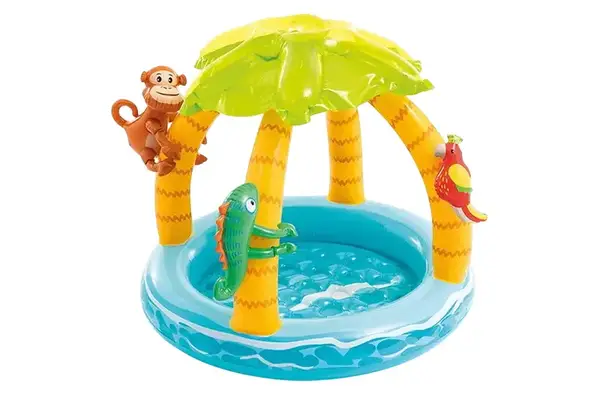 Басейн INTEX дитячий Тропічний острів з надувним дном та навісом 58417 р.102*86см купити недорого в Україні, фото 2