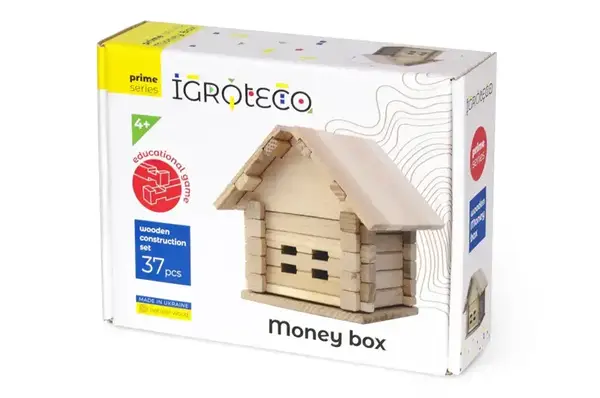 Дерев'яний конструктор "Скарбничка" 900293 37 елементів IGROTECO купити