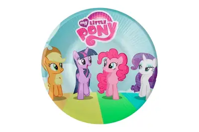 Паперові тарілки 12474 "Поні" кольорові 10шт. (18см.) купити