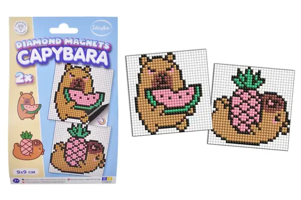 Набір з алмазною мозаїкою на магнітній основі для "Капібара: ананас і кавун" 9х9см AMG1167 IDEYKA купити