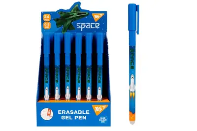 Ручка гелева Yes пиши-стирай "Space" 0,5 мм, синяя 420450 купити