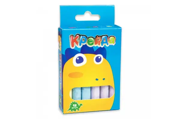 Крейда маленька кругла - 12 шт. різнокольорова 50121 STRATEG купити