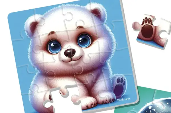 М'які пазли " Ведмедик та пінгвеня" VT1102-38 Vladi Toys купити недорого в Україні, фото 3