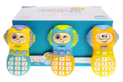 Брязкальце 855-40A "Телефон" на батарейках, в дисплеї 9 шт. YG Toys купити