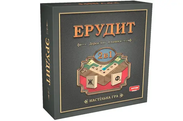 Настільна гра "Ерудит" 2в1 з дерев'яними плашками ARTOS купити недорого в Україні, фото 2