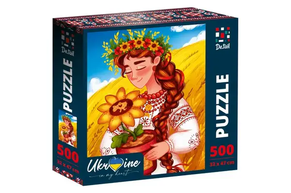 Пазли - 500 елм. "Україночка зі соняшником" DT500-05 VladiToys купити