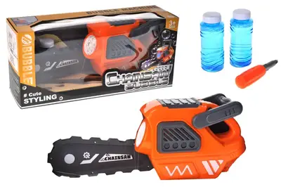 Бензопила з мильними бульбашками BE-039 на батарейках, зі світлом, в коробці р.34,5x9x19,2 см YG Toys купити