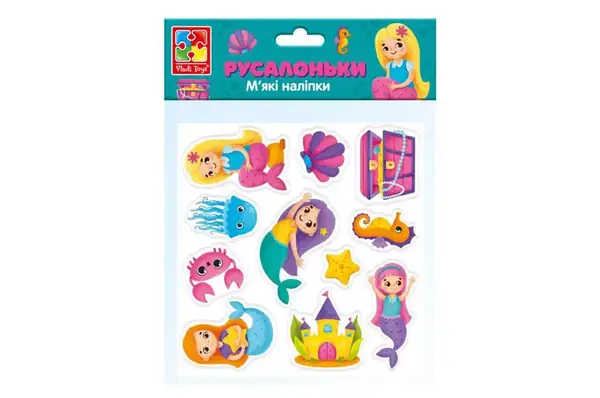 Набір м'яких наліпок "Русалоньки" VT4210-09 VladiToys купити