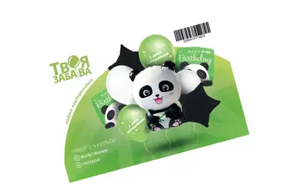 Набір з 9 повітряних кульок "Пандочка" 03244 ТМ "Твоя Забава" купити