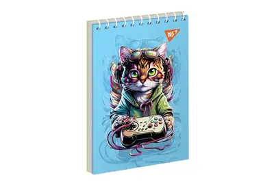Зошит для записів YES Cat 151959 МІКС А6/80 од. спіраль (продається уп. 6шт) купити