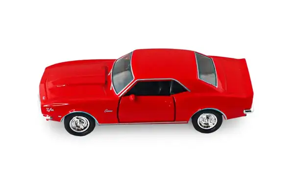 Автомодель - CHEVROLET CAMARO Z28 1968 (червоний, жовтий) TECHNODRIVE купити недорого в Україні, фото 6