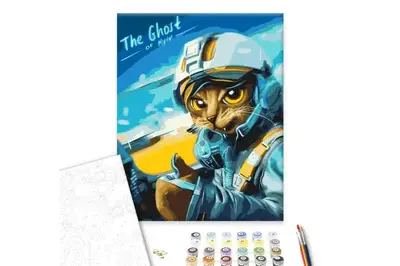 Картина за номерами: Котик Привид Києва BS53121 р.40*50 см. Brushme купити