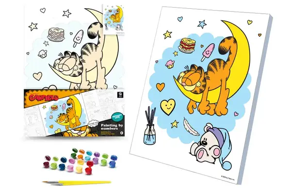 Набір для розпису по номерах 30х40 см QB914-004 "Солодкі сни Гарфілда" qbee купити