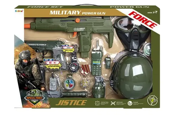 Військовий набір 34320 батарейка, зброя+аксесуари, коробка р. 59x40x12 купити