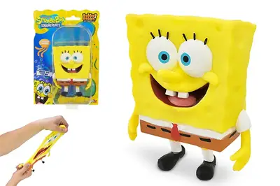 Іграшка антистрес Sponge Bob SBMF-2025A тянучка з піском Губка Боб 7.5x5x10см на планшеті р.14.5x5x20.5см YabbaDabba купити