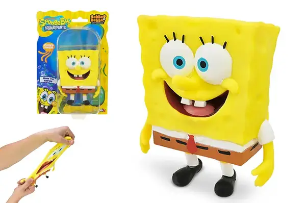 Іграшка антистрес Sponge Bob SBMF-2025A тянучка з піском Губка Боб 7.5x5x10см на планшеті р.14.5x5x20.5см YabbaDabba купити