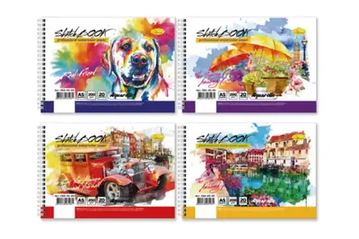 Скетчбук СБА-А5-20 "Акварельний" 20 аркушів, А5 Апельсин купити