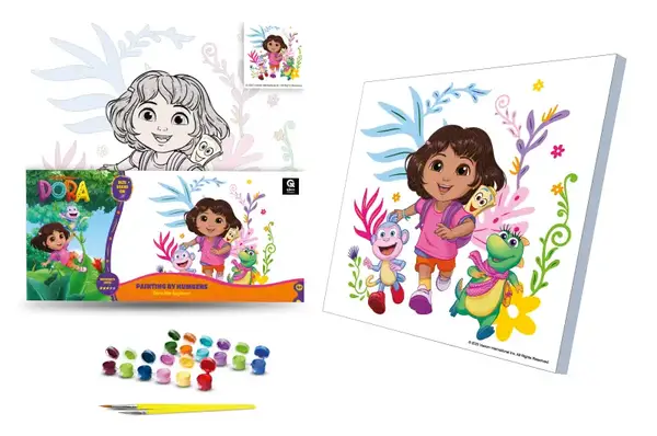 Набір для розпису по номерах 30х30 см QB913-005 "Дора мандрівниця" qbee купити