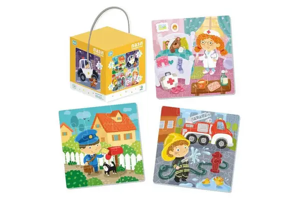 Пазли - 4в1 - 300131 "Професії" (12,16,20,24 елм., р.22x22 см) DoDo купити недорого в Україні, фото 3
