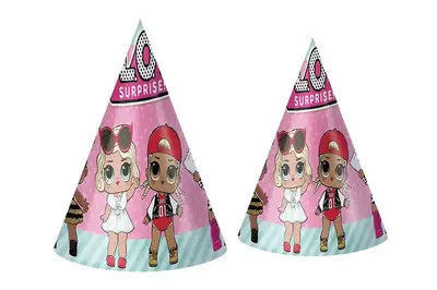 Ковпачок паперовий 12844 "Мультик лялечки" кольоровий 10 шт купити