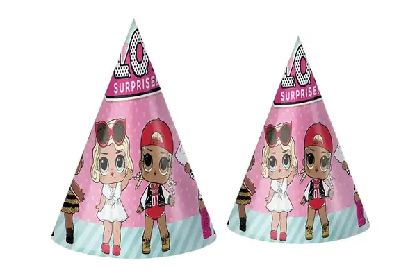 Ковпачок паперовий 12844 "Мультик лялечки" кольоровий 10 шт купити