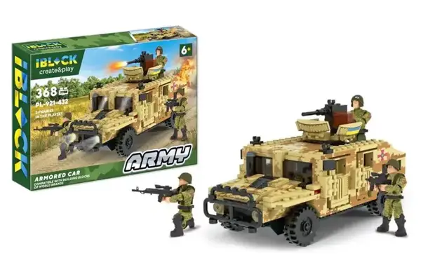 Конструктор IBLOCK PL-921-432 АРМІЯ 368 деталей, коробка 37,5*25,5*6 см купити