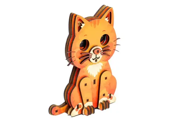 Конструктор дерев'яний Puz-00974" Turbo Cat" PuzzleOk купити недорого в Україні, фото 5