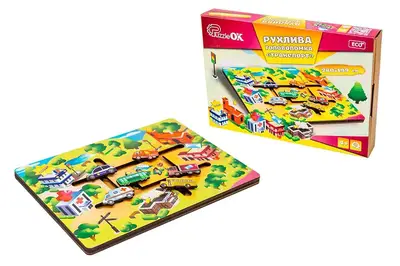 Головоломка рухлива Puz-27800 "Транспорт" в коробці р. 31.5x22.5 см PuzzleOk купити