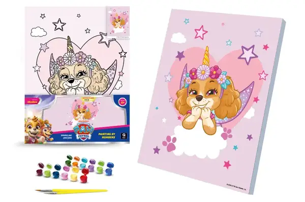 Набір для розпису по номерах 30х40 см QB914-010 "Щенячий патруль: Блискуча Єдиноріжка" qbee купити