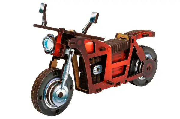 Конструктор дерев'яний Puz-00961"Turbo Bike" в кульку PuzzleOK купити недорого в Україні, фото 5