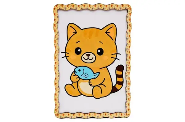 Набір для розпису по номерах Puz-22980 "Котик" дерев'яний, формат А5 PuzzleOk купити недорого в Україні, фото 3