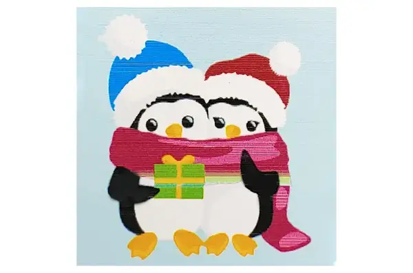 Набір для розпису по номерах Пінгвіни з подарунком розміром 20х20 см (HH6331) Strateg купити