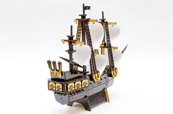 Дерев'яний 3D конструктор "Піратський корабель" Puz-00928 р.34*27*9см PuzzleOk купити недорого в Україні, фото 2