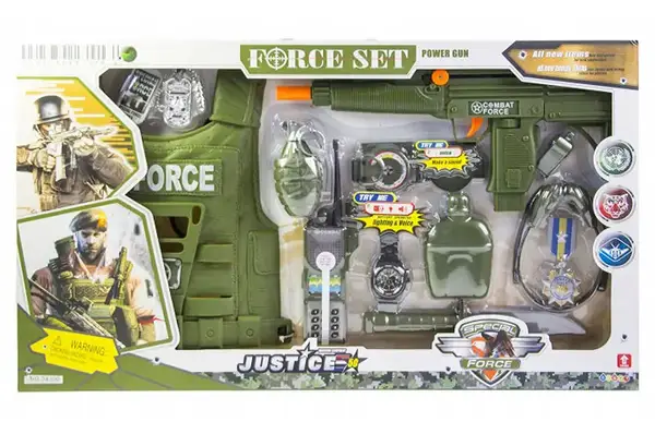 Військовий набір (жилет, годинник, рація, зброя) 34300 купити