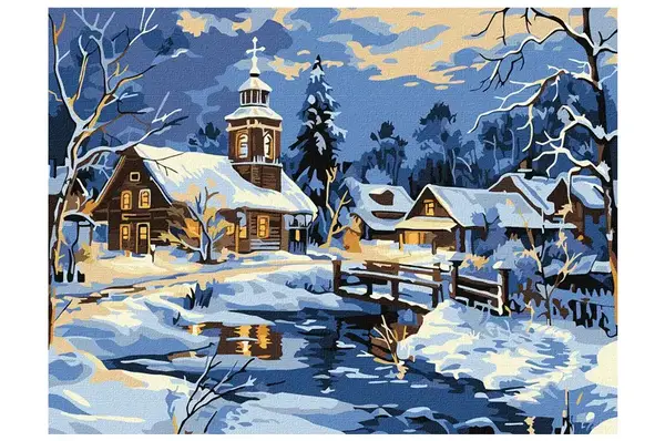 Набір для розпису по номерах KHO6425 "Спокій над річкою" 30х40см купити