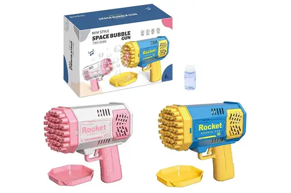 Пістолет з мильними бульбашками P121 на батарейках, в коробці р.16,5x9x16,5 см YG Toys купити