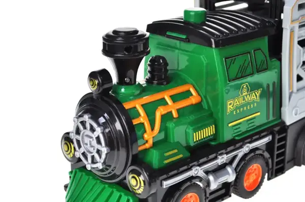 Потяг інерційний 8907 з набором машинок, в коробці р.47,5x12x25,5 см YG Toys купити недорого в Україні, фото 4