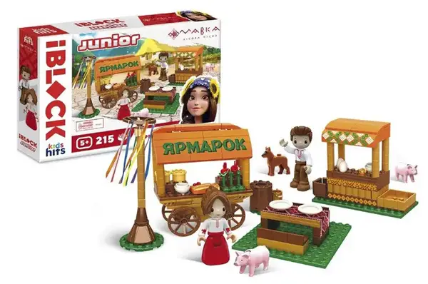 Конструктор PL-921-522 JUNIOR МАВКА, 215 деталей, 2 фігурки, наліпки, татуювання, в коробці 37,5x26x6см Kids hits IBLOCK купити