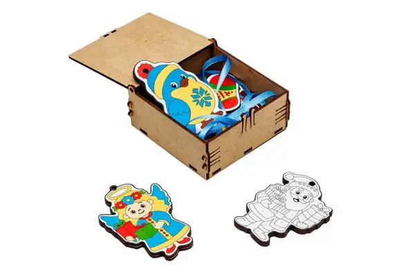 Новорічний бокс Puz-01236 "Розмалюй сам" PuzzleOk купити недорого в Україні, фото 3