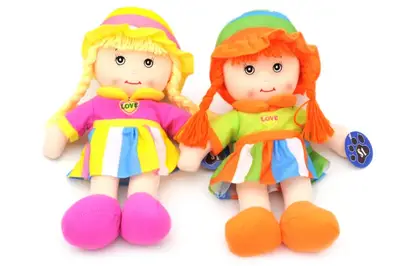 Лялька м"яка музична (рос), 2 види, в кульку DJ1422 р.34*14*8см. купити