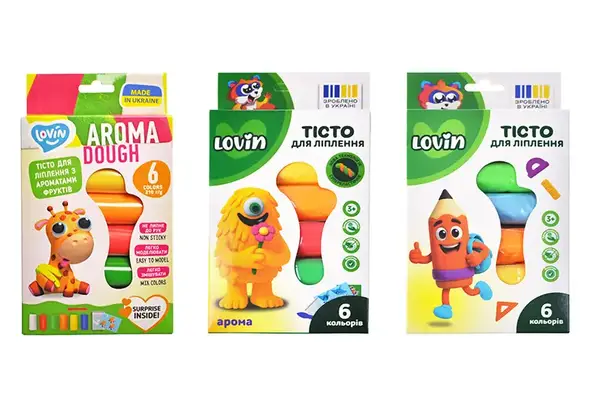 Набір для ліплення з тістом 41178 "Aroma" 6 кольорів LOVIN купити