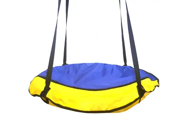 Гойдалка підвісна для дітей та дорослих, гніздо лелеки «Take&Ride Nest» Yellow-Blue (жовто-синя) купити