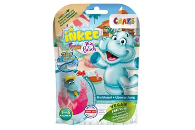 Ароматна бомбочка для ванни з іграшкою Inkee - БЕГЕМОТИКИ (у диспл., в асорт.) 43417 INKEE купити