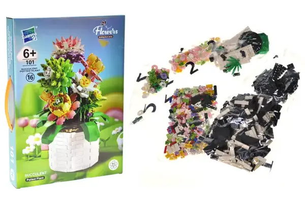 Конструктор 101 "Квіти" 1204 деталей, коробка р.29x6x41см купити недорого в Україні, фото 2