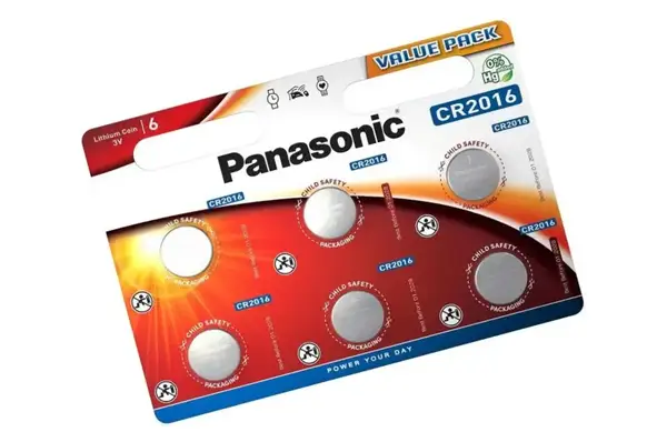 Батарейки CR-2016 Lithium Panasonic C6 6шт. купити